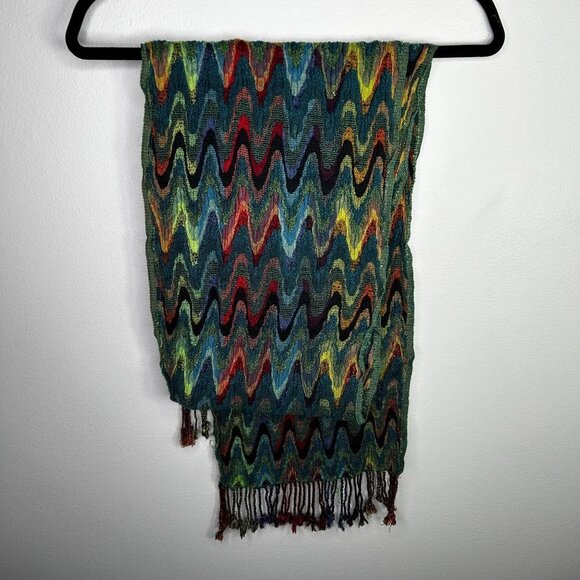 Funky chunky chevron multicolor scarf‎ - Picture 1 of 5